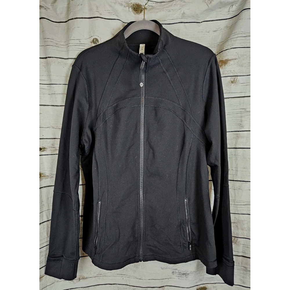 Lululemon Black Define Jacket 18 Full Zip Luon Womens LW4AWLS Athletic Running